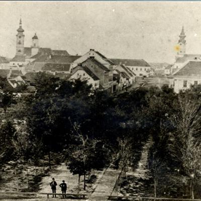 Glavna ulica, pogled pa Županije, 1872. godina