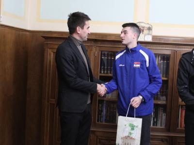 Prijem za Somborca Dejana Kovačevića, osvajača zlatne medalje na Svetskom prvenstvu u boćanјu