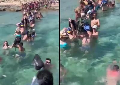 NEVERICA U GRČKOJ Turistima rečeno da plivaju od obale do trajekta: Stvari i torbe držali IZNAD GLAVA, pa ih bacali na plovilo