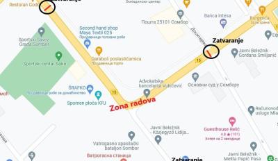 Deo Sombora od danas zatvoren za saobraćaj