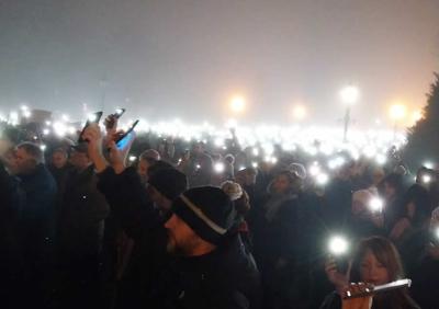 Građani Sombora sinoć na protestu podrške studentsim zahtevima